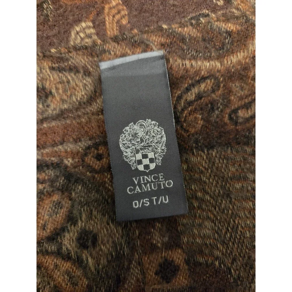 Vince Camuto Brown or Gold Paisley Scarf/Wrap/Shaw 52x64